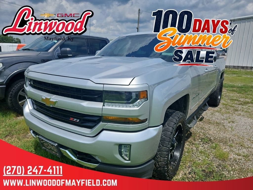 2018 Chevrolet Silverado 1500 LT in Silver Ice Metallic — front three-quarter view