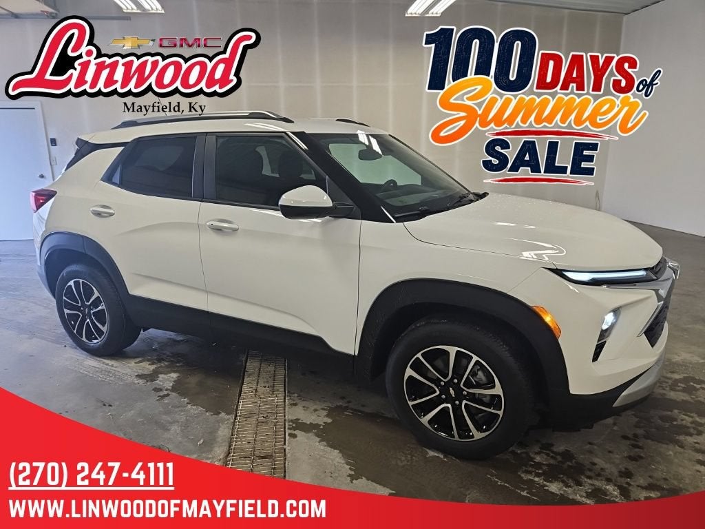 2026 Chevrolet Trailblazer LT in Summit White — front three-quarter view